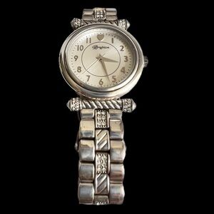 Brighton Highland Park watch. Beautiful silver plated with Swarovski crystals